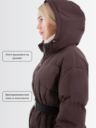 Пуховик женский зимний CRUSH Коричневый